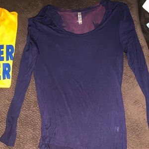 Dark blue long sleeve top
